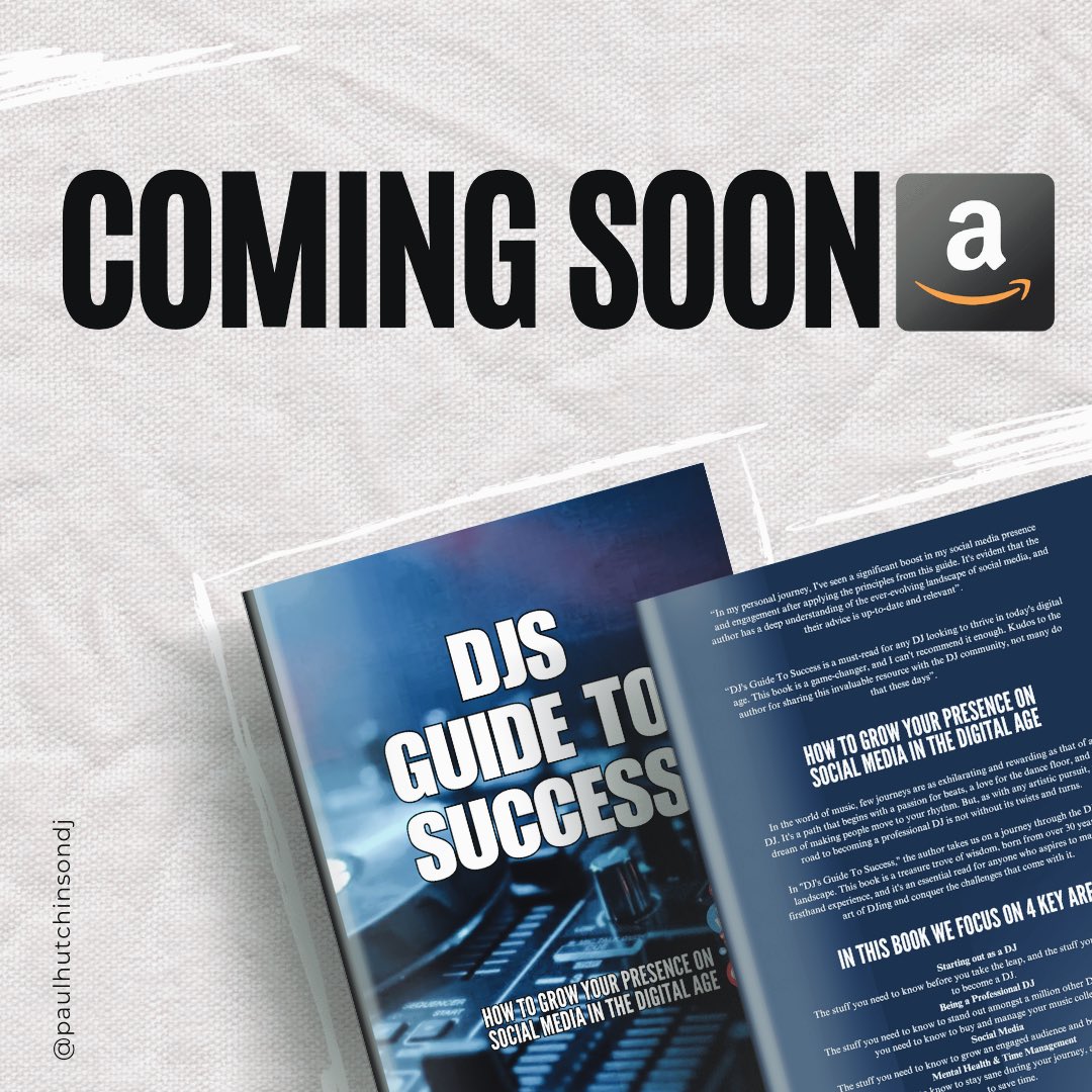🎧 Exciting News! 📚 My new book "DJ's Guide to Success" is dropping soon on Amazon! 🚀

Whether you're a new DJ or looking to up your game as a professional DJ, this book has you covered.