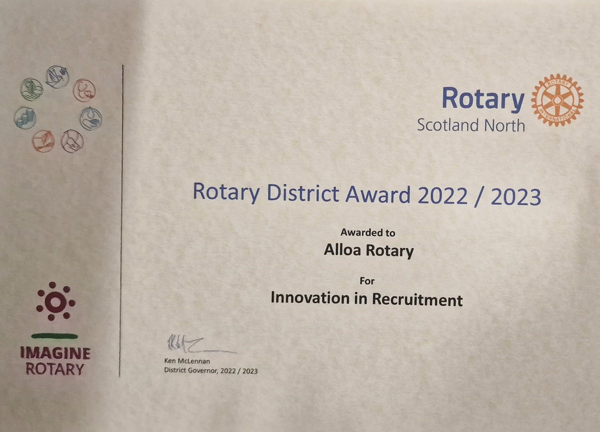 RotaryAlloa (@alloarotary) on Twitter photo 🎉 Surprised and delighted! 🏆 <a href="/AlloaRotary/">RotaryAlloa</a> shines bright in the District Awards with TWO wins for innovation! 🌟 'Best Public Image' & 'Innovation in Recruitment' - amazing job! 🙌 President Lindsay Spowage and President-Elect John Allan proudly collecting the awards. 📸#Rotary 🎉 Surprised and delighted! 🏆 <a href="/AlloaRotary/">RotaryAlloa</a> shines bright in the District Awards with TWO wins for innovation! 🌟 'Best Public Image' & 'Innovation in Recruitment' - amazing job! 🙌 President Lindsay Spowage and President-Elect John Allan proudly collecting the awards. 📸#Rotary