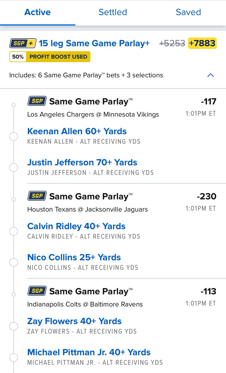pugmatt1231's tweet photo. Cooked up a little something for the 1oclock games. .25U to win 20Uβ¦ whoβs gonna cook us? Calvin Ridley got us last week when we hit 11/13 props.
@WeLikeBigBets
#Parlay #letsmakemoney #nfl #week3bets #week3 #fanduel #sgp https://t.co/vZZVBM1FOx