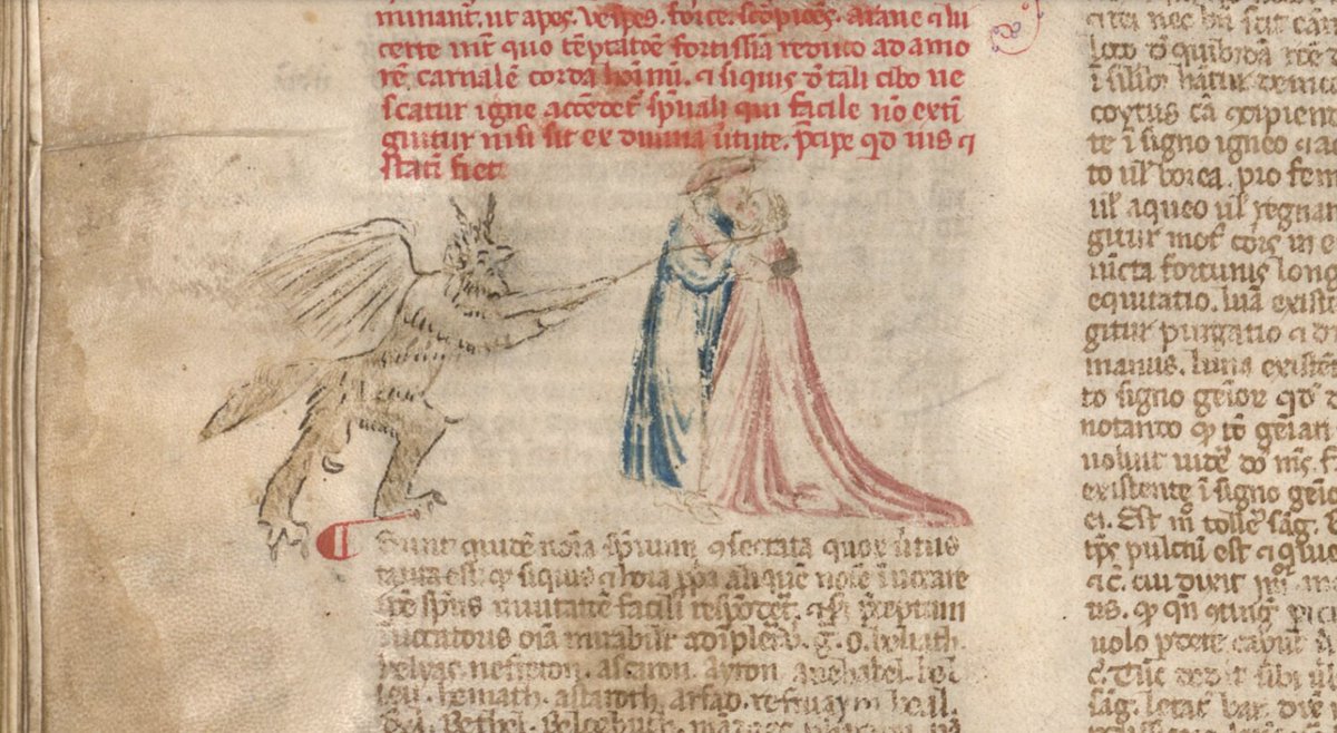Просто диявол зводить коханців, листайте далі.

Джерело: Michaelis Scoti Astrologia cum figuris (Liber introductorius) - BSB Clm 10268, 14 століття