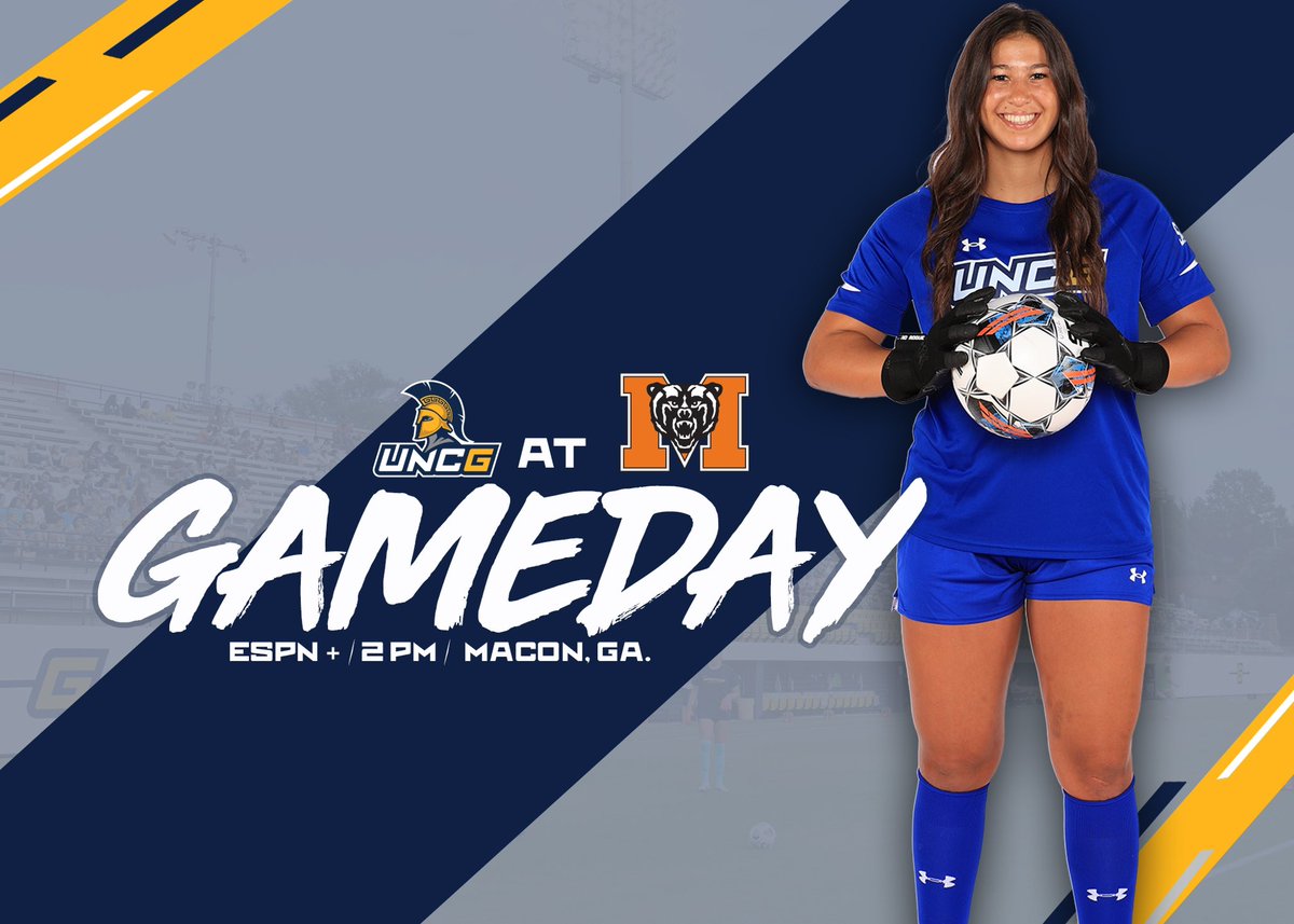 UNCGWSoccer's tweet image. Rise and shine. It’s GAMEDAY ⚔️

🆚 Mercer
🕒 2 p.m.
📍Macon, Ga. 
🏟️ Betts Stadium
📺 go.uncg.edu/s1hs8o
📊 go.uncg.edu/s1hs9k
#letsgoG