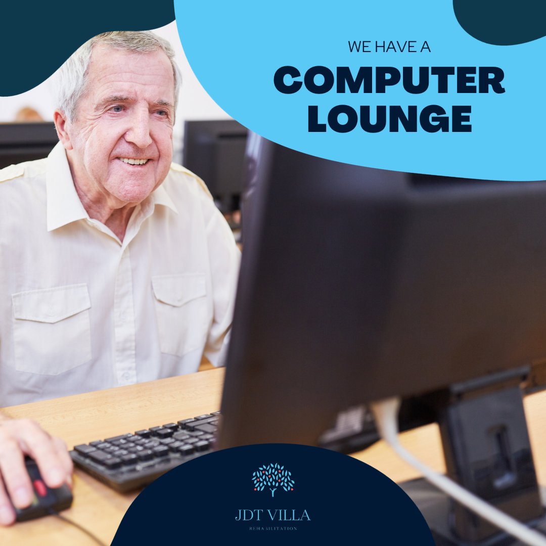 JDT Villa's computer lounge is where innovation meets relaxation. Our residents have the world at their fingertips! 

Join us for a tech-savvy journey that's as fun as it is informative! 🖥️

#TechSavvySeniors #ComputerLounge #JDTVilla