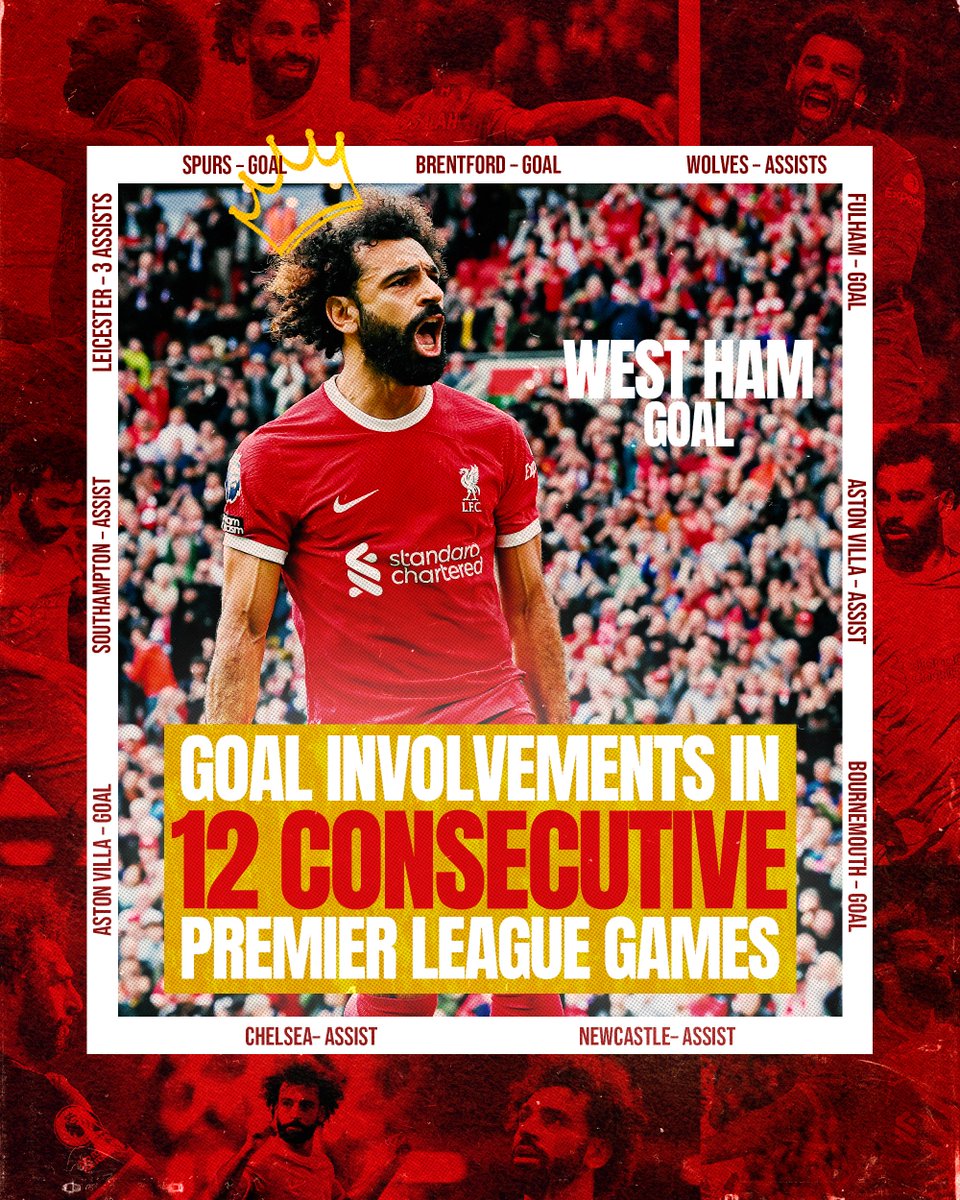 LFC's tweet image. The first player in @PremierLeague history to do it TWICE 🇪🇬👑
