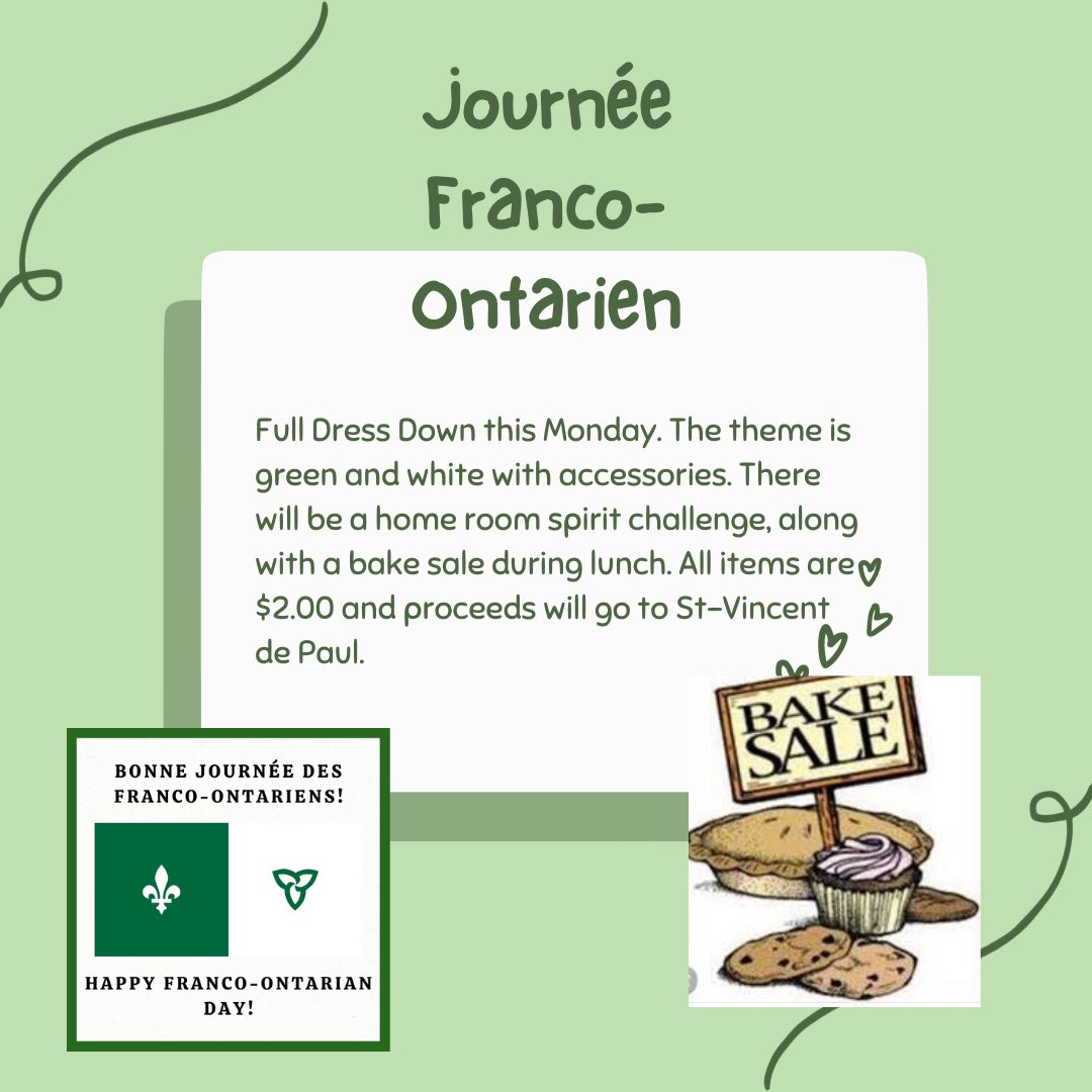 La journée franco-Ontarien est demain. @villyfimmersion
