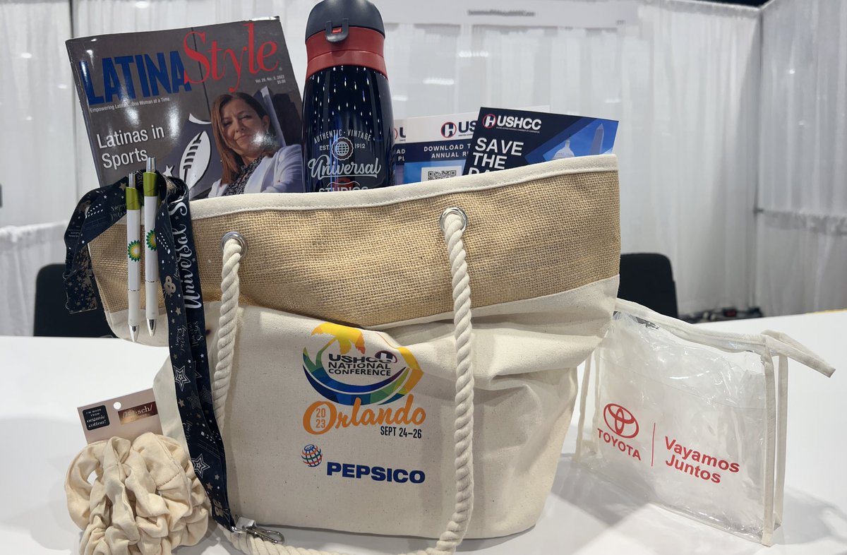 UnicoComm's tweet photo. Get your SPONSORED SWAG BAG Goodies at the #USHCCOrlando23 National Conference Expo! https://t.co/J0TA643n0S