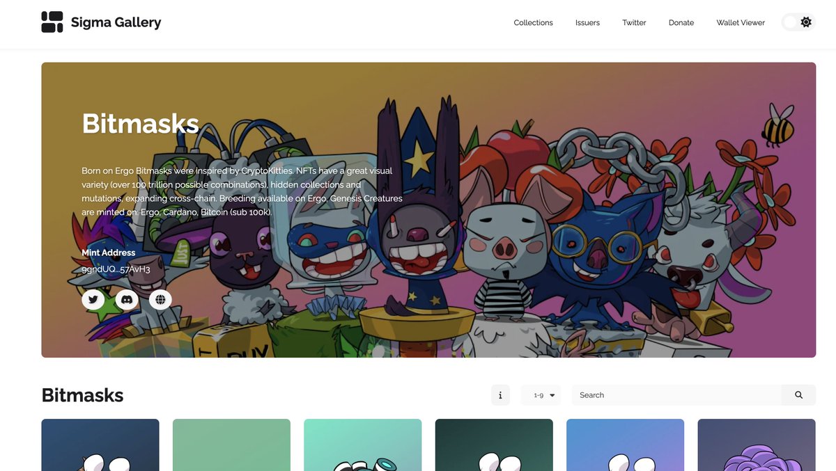 BitmasksIO's tweet image. shout-out to @SigmaGallery new Bitmasks banner is looking good!