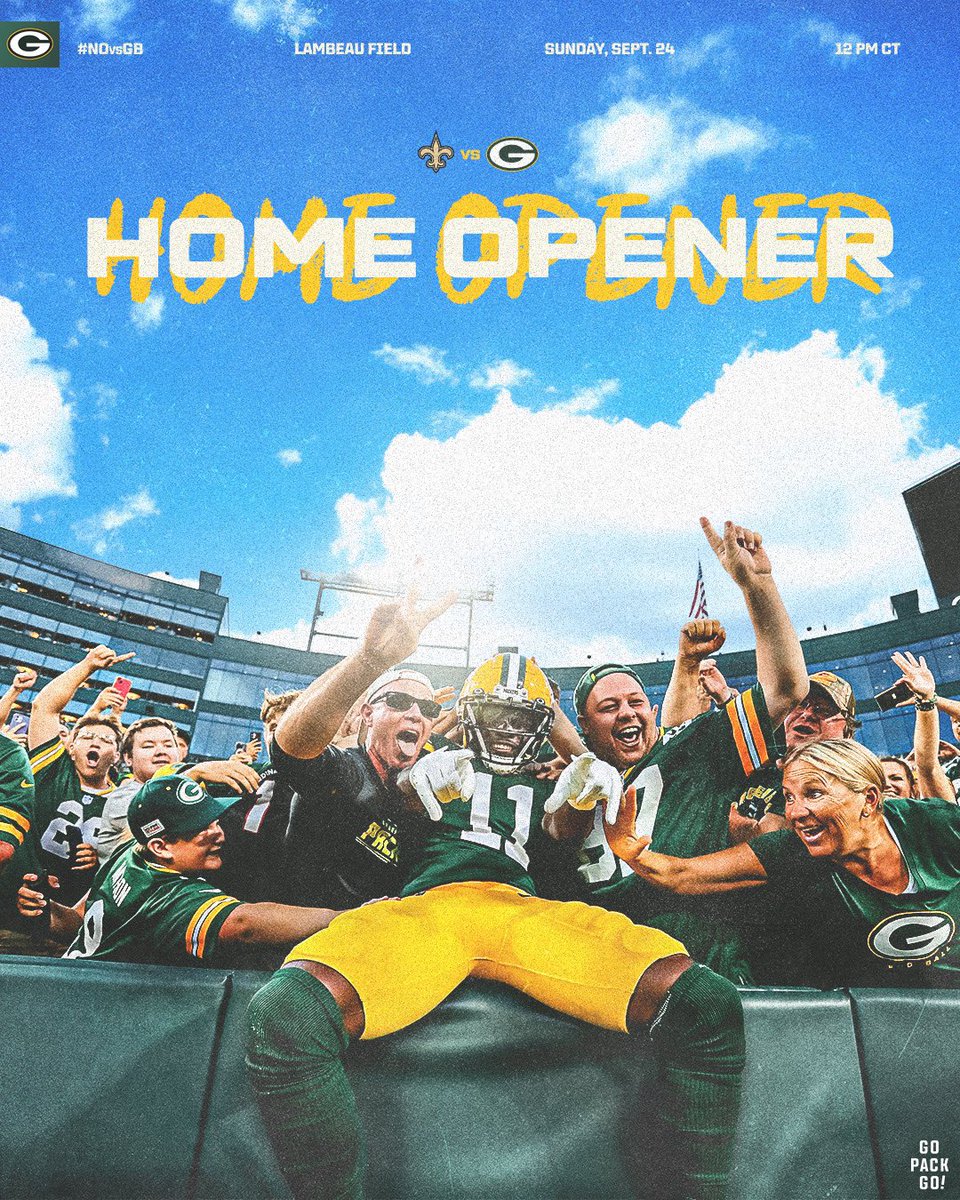packers's tweet photo. Home sweet home 🏠 

#NOvsGB | #GoPackGo https://t.co/fIL6BlcHS1