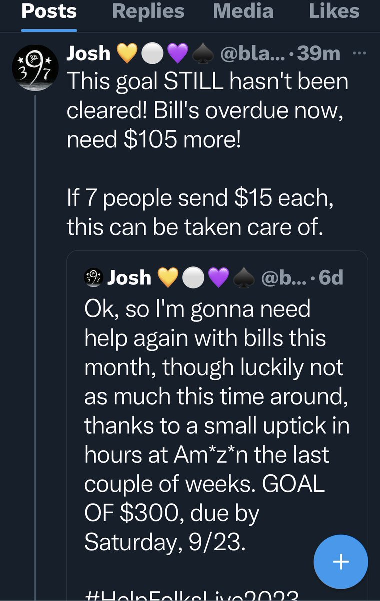 Well folks @blackice397 didn't get to pay his fake bill. Amazon pays on Fridays so he should have had the money days ago and now it's overdue 😂 he needs it cleared so he can beg for another 300 for another fake bill #HelpFolksLive2023 #scammer #MutualAidRequest #crowdfunding