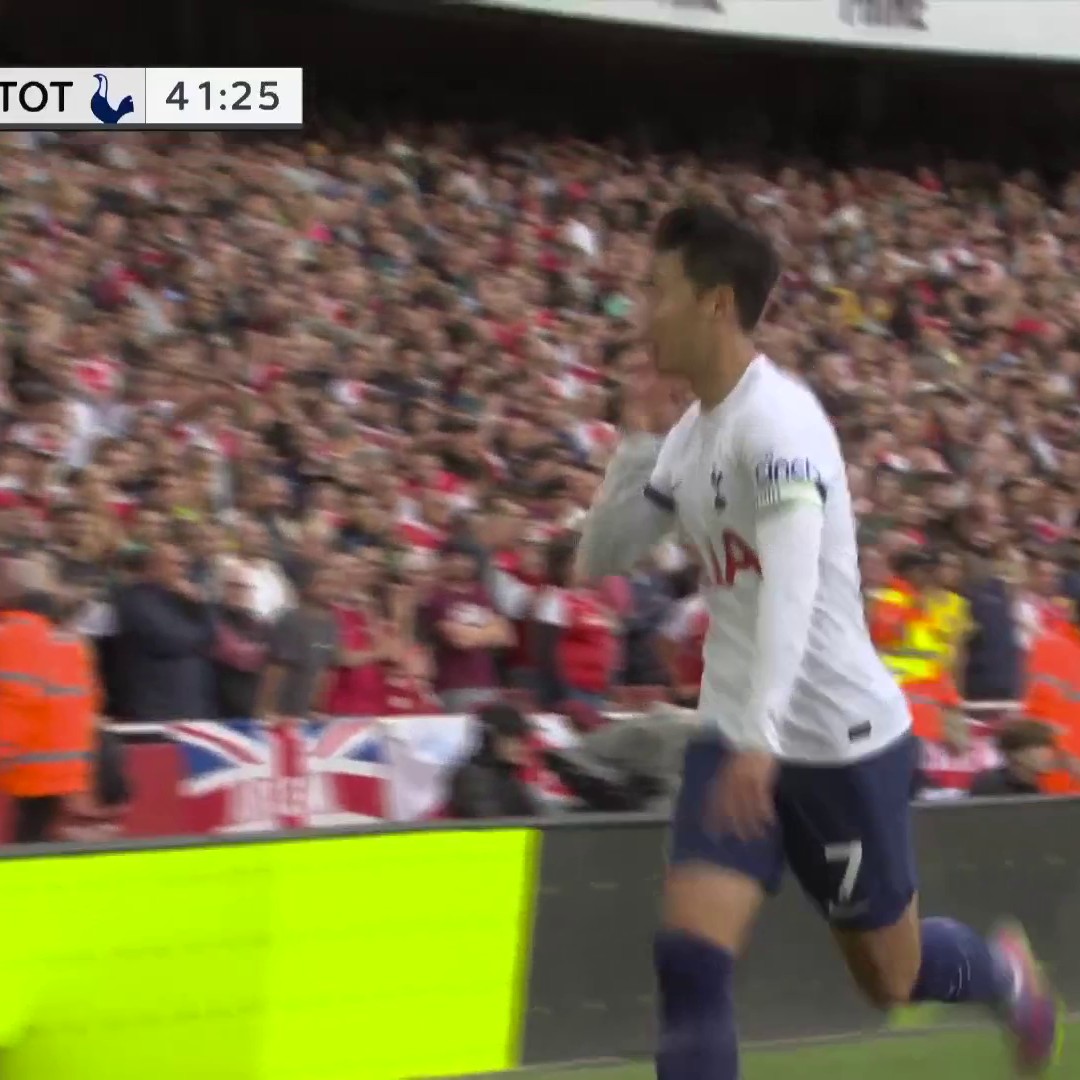 Son brings Tottenham level at the Emirates!📺 @peacock