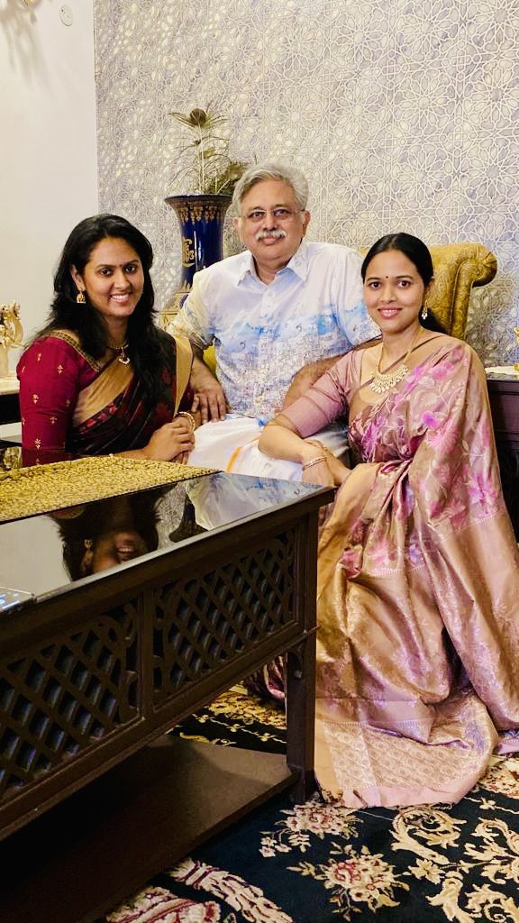 RaArjunamurthy's tweet image. As a proud father of 2 daughters, I am happy to note the strength, values and culture my daughters carry. Somehow they have both imbibed spiritual consciousness in their everyday lives! #HappyDaughtersday