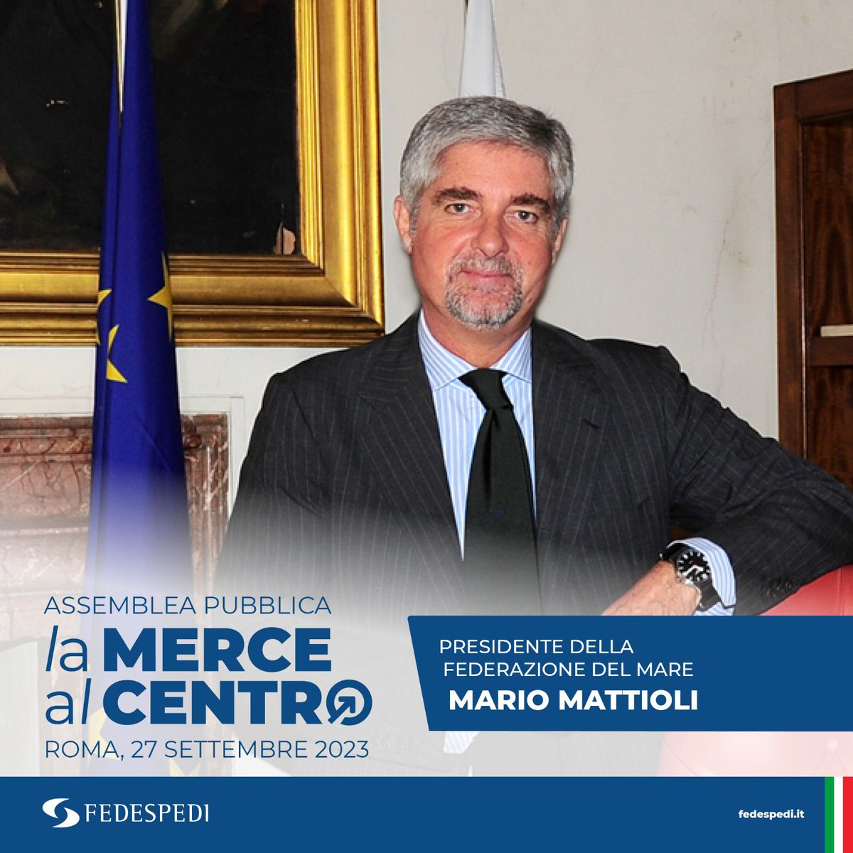 fedespedi's tweet photo. 🌊Il valore e le attese della #blueconomy, un settore strategico per il nostro Paese che metteremo a tema della nostra Assemblea Pubblica, #LaMerceAlCentro🌎, grazie all’intervento di Mario Mattioli, Presidente della Federazione del Mare 🌊

@CONFETRA https://t.co/KQkvJdlUFF