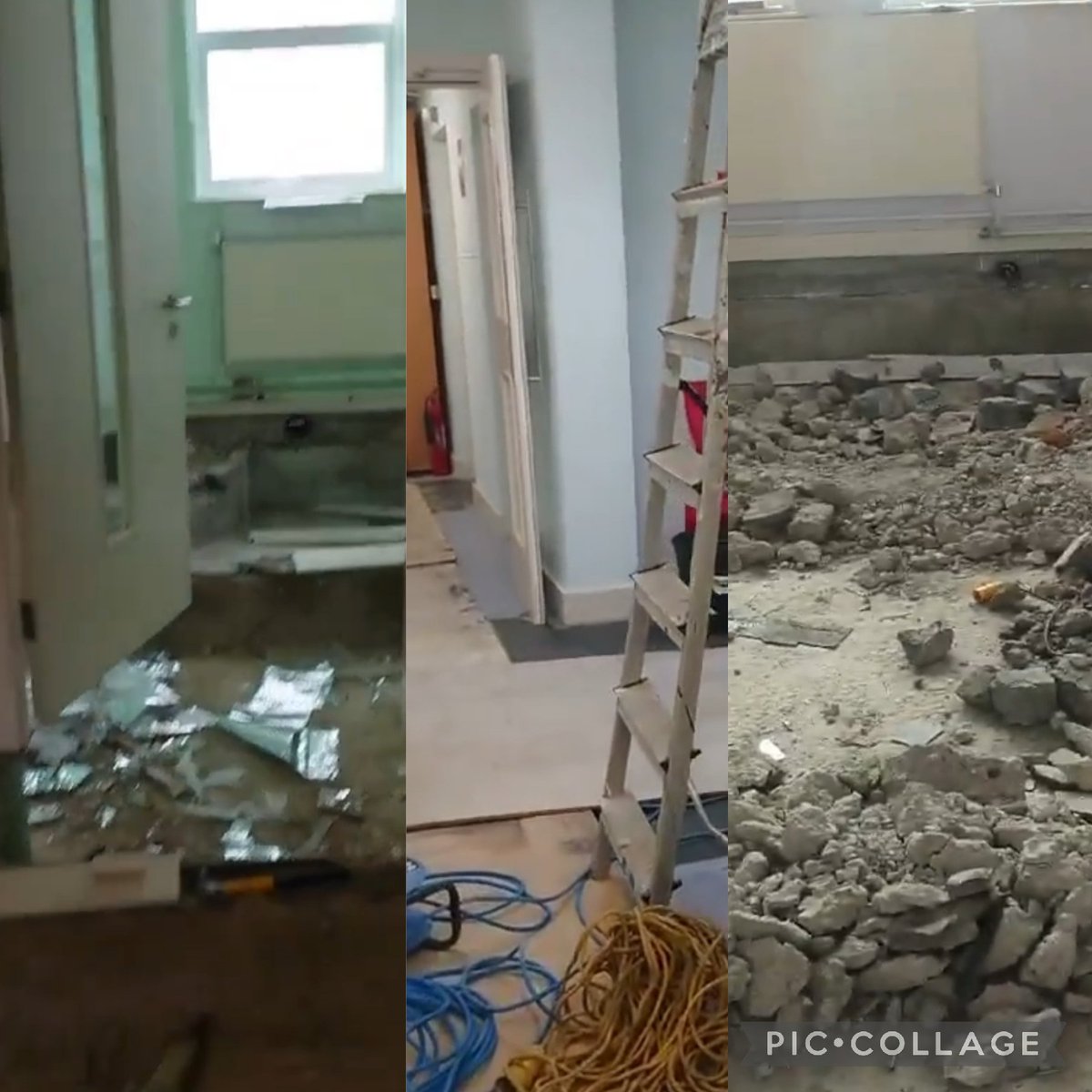 How is it possible that a youthreach in the heart of north Dublin has had 1/2 of the floors looking like this for over 6 months! 

Would this happen in a school serving children in Blackrock-I doubt it very much.  @NormaFoleyTD1 @Education_Ire no-one should go to school like this