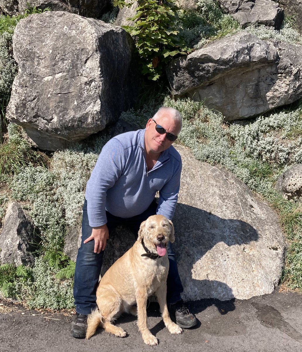 Mike, Ginger &amp; I spent some time yesterday at Tobermory. So lovely! We had lunch then came back &amp; had a swim. Chilly! It was worth braving the ‘refreshing’ temperature to bask in sunshine, embrace the clear water &amp; breathe it all in. We are so very fortunate.
