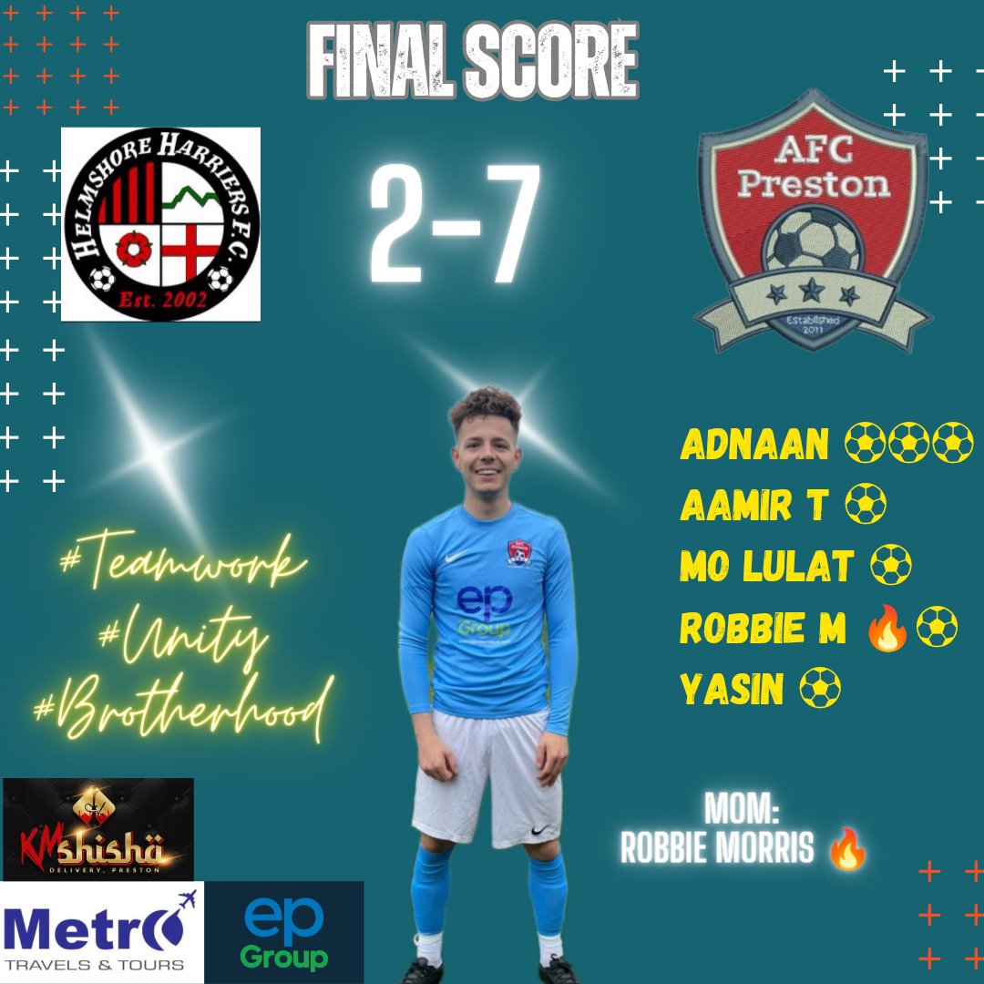 AFCPreston's tweet photo. Good performance from the lads as we got the win against a determined and hard working @HelmshoreHFC 🔥
Great bunch of lads @HelmshoreHFC , we wish you the best of luck for the season 🤝👏
MoM: Robbie Morris and Adnaan 🔥🔥🔥
#LFAcup #Round1 #HardWorkContinues 👇🏾 https://t.co/6lC4SKhaDA