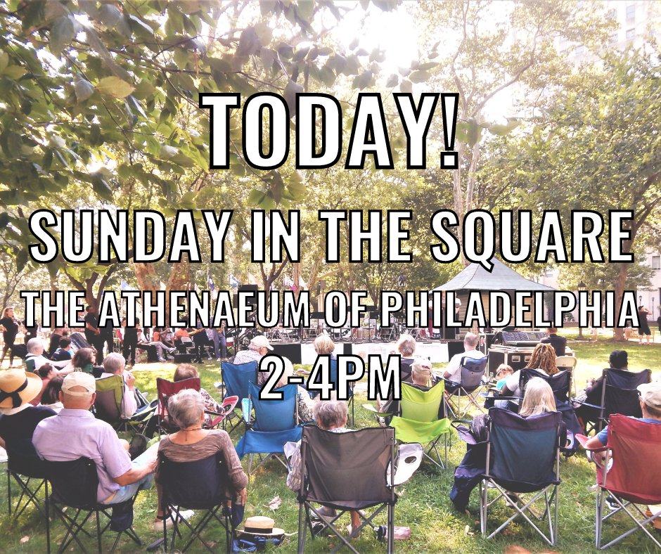 Join us AT THE ATHENAEUM this afternoon for music, friends, and Philadelphia 🎵🎵

#philly #philadelphia #todayinphilly #visitphilly #discoverphl #lovephilly #whyilovephilly #washingtonsquarepark #free #societyhill #oldcity