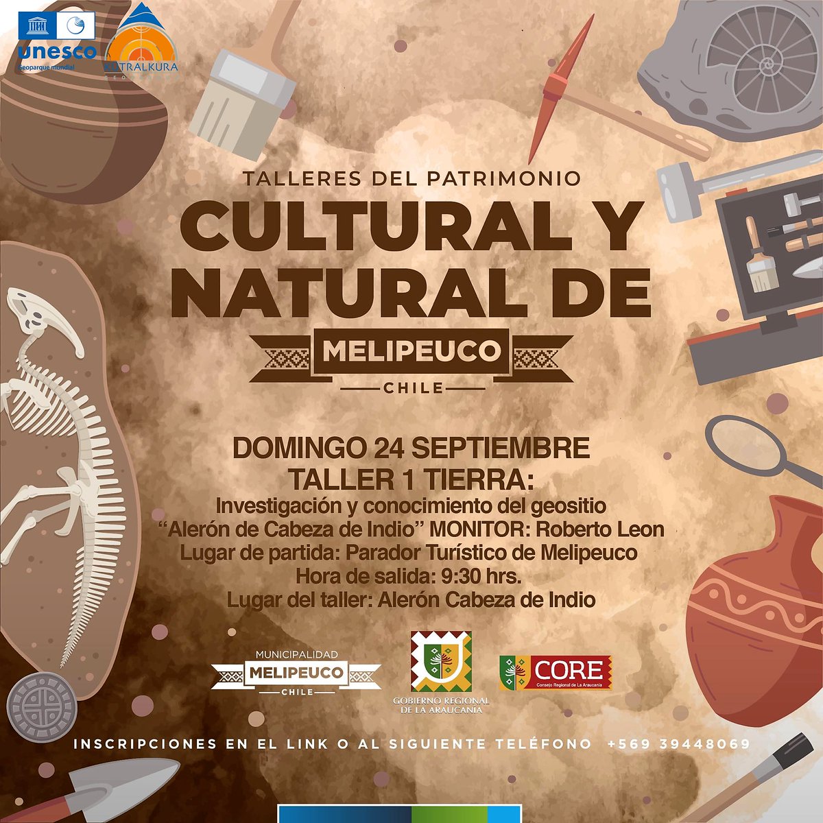 En el Geoparque Mundial UNESCO Kütralkura, nos sumamos al lema del Día del Turismo del año 2023: "Más inversiones y mejor orientadas a las personas, al planeta y a la prosperidad".
Hoy, interesante agenda de actividades en Melipeuco, con apoyo del Gore y el Core Araucanía.