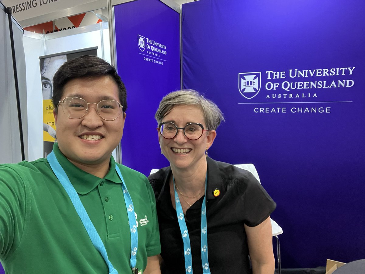 Sarah R-T (@rtsarahj) on Twitter photo Great to have my <a href="/UQPharmacy/">UQ Pharmacy</a> PhD student Ming volunteering at #FIP2023 Great to have my <a href="/UQPharmacy/">UQ Pharmacy</a> PhD student Ming volunteering at #FIP2023