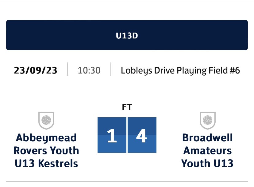 First 11 a side competitive game yesterday Not a bad result against a decent Broadwell team