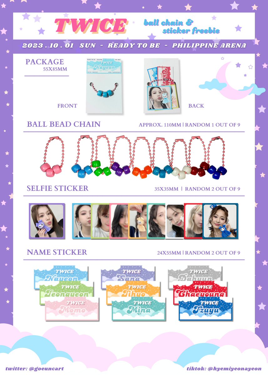 goeuncart's tweet photo. 🍭 hii, i will be giving out freebies for twice ready to be in bulacan day 2 🍥

– like and rt <3
   present proof to claim ^^
– 1:1 ratio, random
– onsite trades only
   (trade with me pls ><)
– 10/01 | day 2
– location tba on d-day

see you all next sunday!! ☁️🫧 https://t.co/wajyhJrCIe