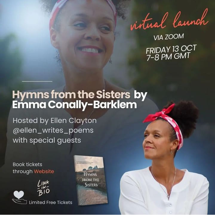 BronteBabeBlog's tweet image. Virtual launch for the Brontë inspired poetry collection Hymns from the Sisters by Emma Conally-Barklem. I&apos;m one of the special guests reading an extract from A Tale of Two Glass Towns 
Book now at emmaliveyoga.com
#Brontë #BookLaunch #ATaleOfTwoGlassTowns