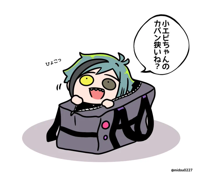 一緒について来てくれるちびフロの再掲🦈🧳 