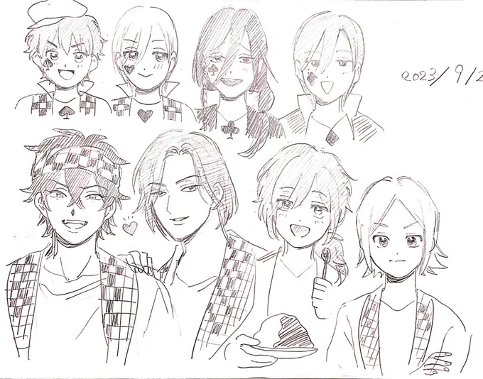クレビとアルカのうろ覚えを描かされました 