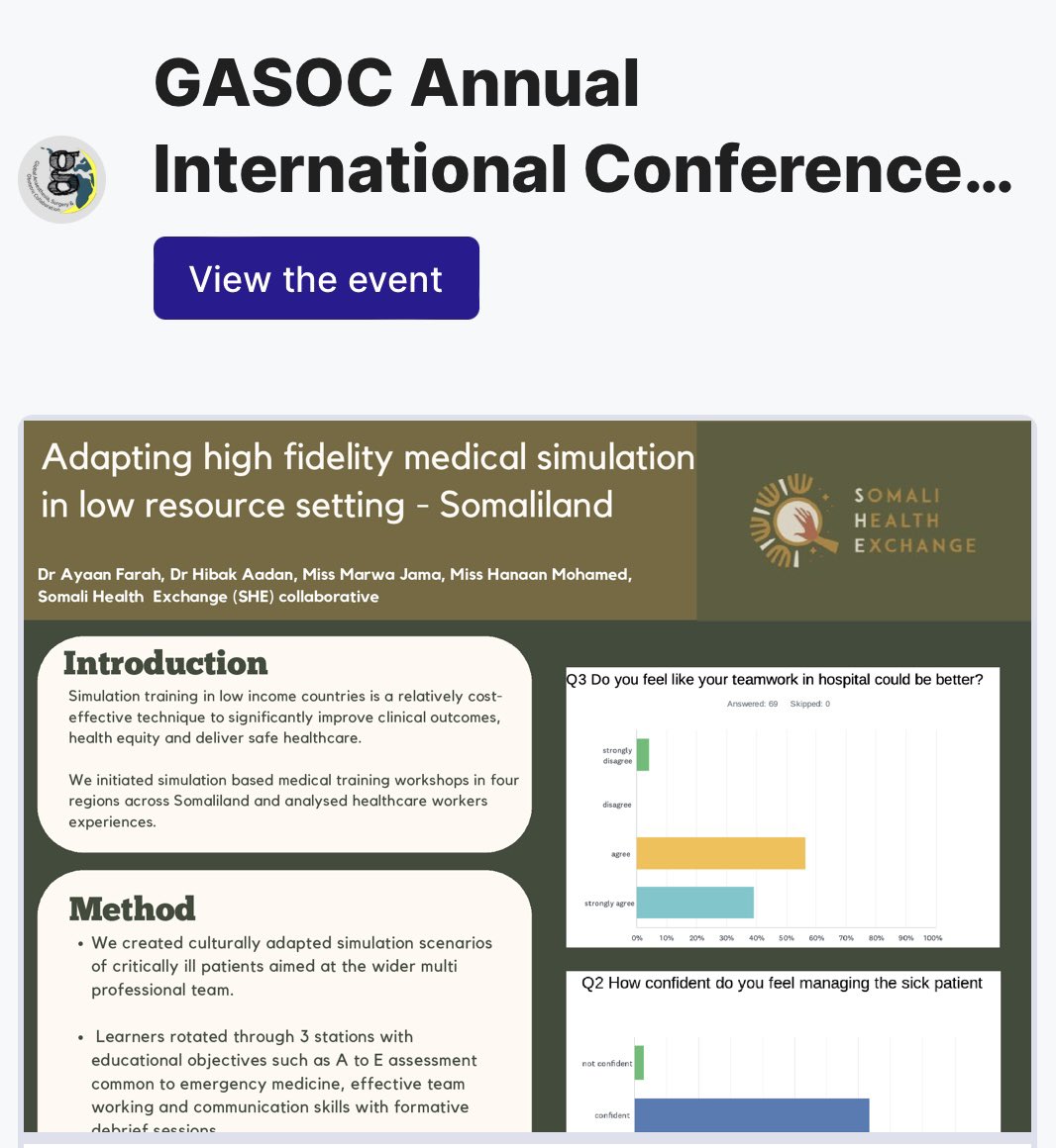 Check out our poster at #GASOC Annual International Conference 2023: Health Equity in Global Surgery
 share.medall.org/posters/a2b23f…
#Somaliland  #GlobalHealth #SafeSurgery #MaternalCare #HealthForAll #HealthTech #AfricaHealth #GlobalCitizenFestival @BlavatnikSchool @GASOC_2015