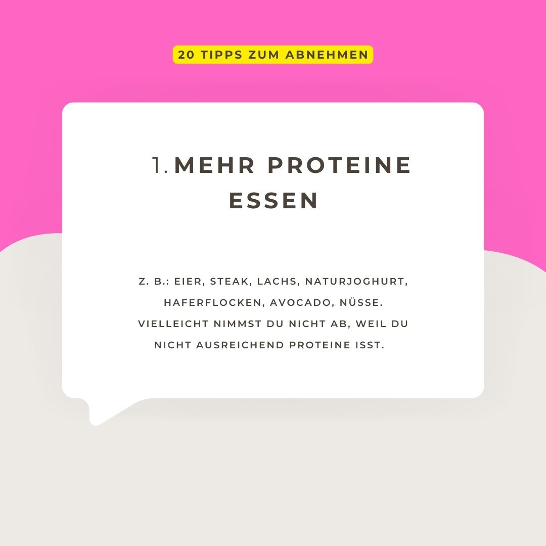 20 Tipps zum #Abnehmen. Tipp Nr. 1: Proteine sind eine gute Waffe im Kampf gegen das #Übergewicht.