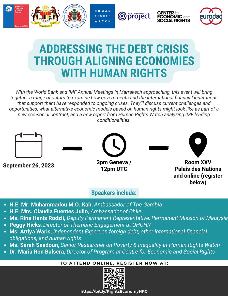 Sylvain Aubry (@saubryhr) on Twitter photo Will you join this incredible event to rethink economic policies, in particular debt, with rights? With no less than 3 ambassadors from 3 continents, <a href="/AttiyaWaris/">Attiya Waris</a>, <a href="/MariaRonBalsera/">MariaRonBalsera.bsky.social</a>, & <a href="/sarah_saadoun/">Sarah Saadoun</a> releasing a new <a href="/hrw/">Human Rights Watch</a> report. Register to attend online: bit.ly/RightsEconomyH… Will you join this incredible event to rethink economic policies, in particular debt, with rights? With no less than 3 ambassadors from 3 continents, <a href="/AttiyaWaris/">Attiya Waris</a>, <a href="/MariaRonBalsera/">MariaRonBalsera.bsky.social</a>, & <a href="/sarah_saadoun/">Sarah Saadoun</a> releasing a new <a href="/hrw/">Human Rights Watch</a> report. Register to attend online: bit.ly/RightsEconomyH…