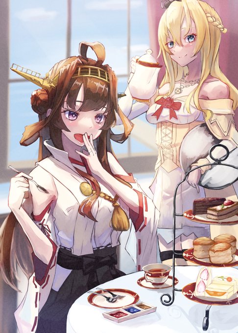 「kongou (kancolle) warspite (kancolle)」Fan Art(Latest)