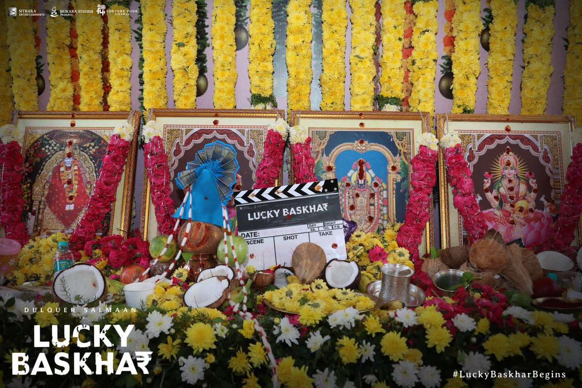 #LuckyBaskhar Shoot Begins with a pooja ceremony..!! 

A #VenkyAtluri directorial.

#DulquerSalmaan #GVPrakash  #MeenakshiChowdary