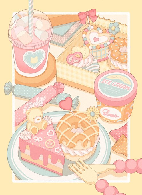 「cupcake simple background」 illustration images(Latest)