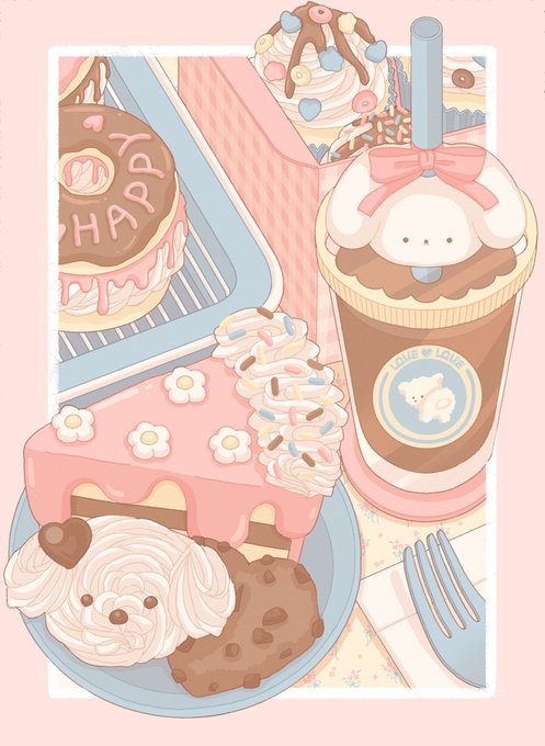 「cream pink background」 illustration images(Latest)