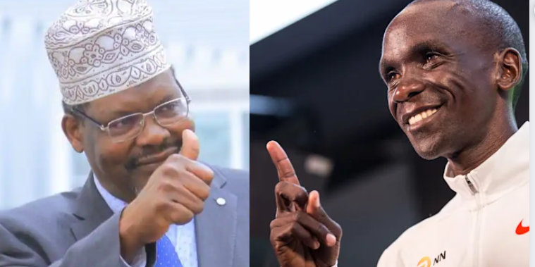 MkenyaLeo's tweet photo. "Now, retire!" - Miguna Miguna advises Eliud Kipchoge to quit racing after winning Berlin Marathon for the 5th time.  

"You have made history. Now, retire when you are on top!"  

https://t.co/KYhiISbELc https://t.co/Un7ERHmrCU