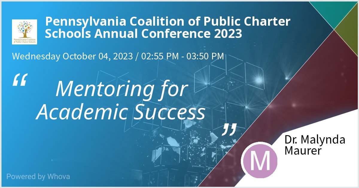 AikoMalynda's tweet image. I am speaking at Pennsylvania Coalition of Public Charter Schools Annual Conference 2023. Please check out my talk if you&apos;re attending the event! #pacharters - via #Whova event app