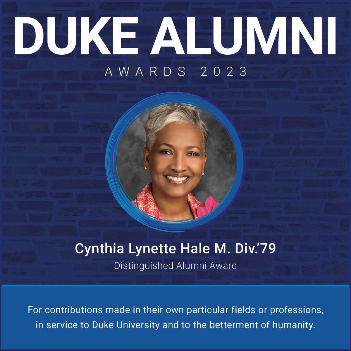 Exciting News! 🎉 I am thrilled to announce I’ve been honored with the Distinguished Alumni Award for the 2023 Duke Alumni Awards! Each year, Duke honors a handful of Blue Devils that embody the #ForeverDuke spirit and advance Duke’s commitment to service in society. Go Duke!
