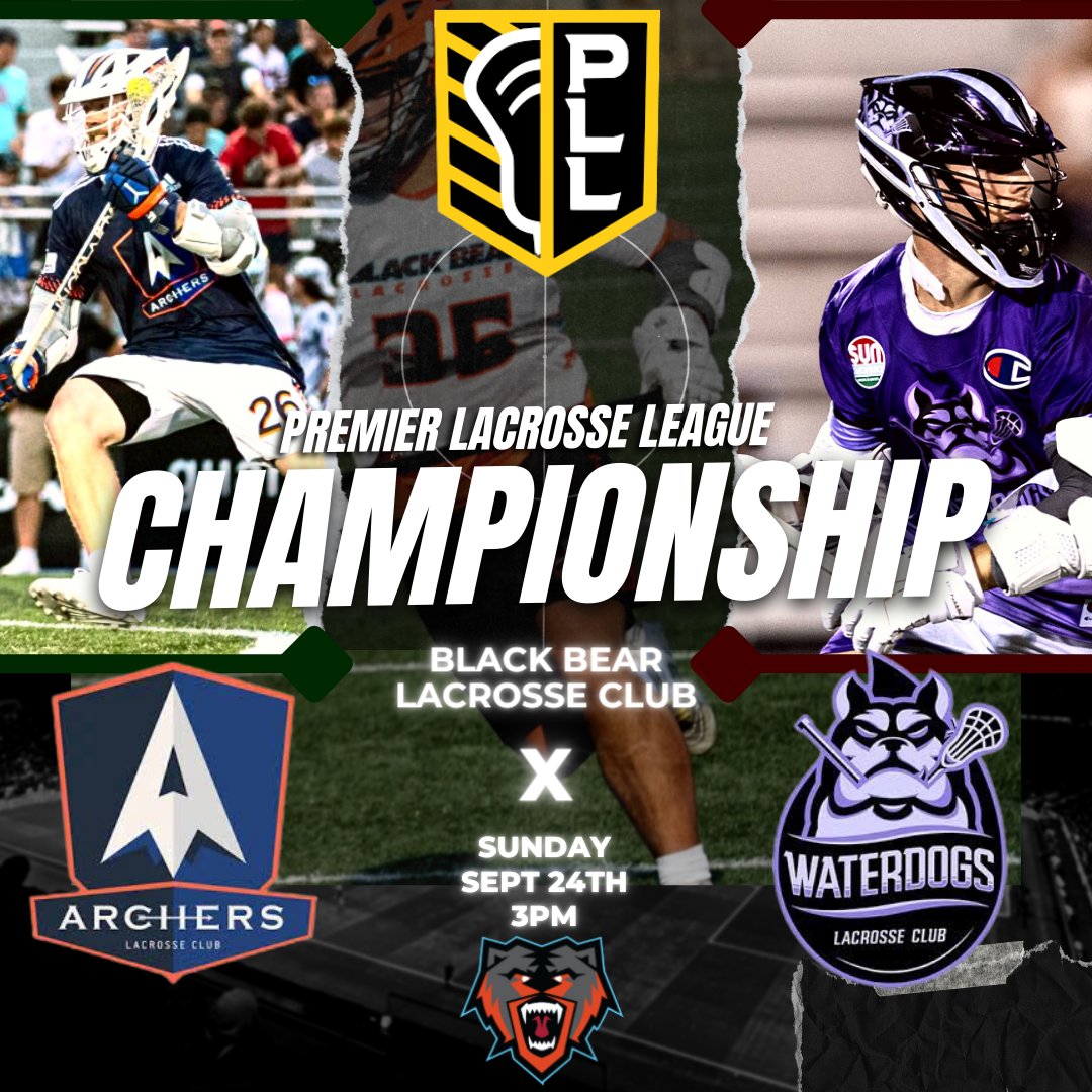 Black Bear Lacrosse Club (@blackbearlc) on Twitter photo BIG GAME IN PHILLY TODAY 3pm <a href="/PLLArchers/">Utah Archers</a> vs <a href="/PLLWaterdogs/">Philadelphia Waterdogs</a> for the <a href="/PremierLacrosse/">Premier Lacrosse League</a> ๐ โฌ๐ปNation is excited to be there and witness a heavyweight match up!!!!!
#ArchersLC #WaterdogsLC #PremierLacrosse #PLL #PhillyTough #PhillyLacrosse #Championship #BlackBearLacrosse BIG GAME IN PHILLY TODAY 3pm <a href="/PLLArchers/">Utah Archers</a> vs <a href="/PLLWaterdogs/">Philadelphia Waterdogs</a> for the <a href="/PremierLacrosse/">Premier Lacrosse League</a> ๐ โฌ๐ปNation is excited to be there and witness a heavyweight match up!!!!!
#ArchersLC #WaterdogsLC #PremierLacrosse #PLL #PhillyTough #PhillyLacrosse #Championship #BlackBearLacrosse