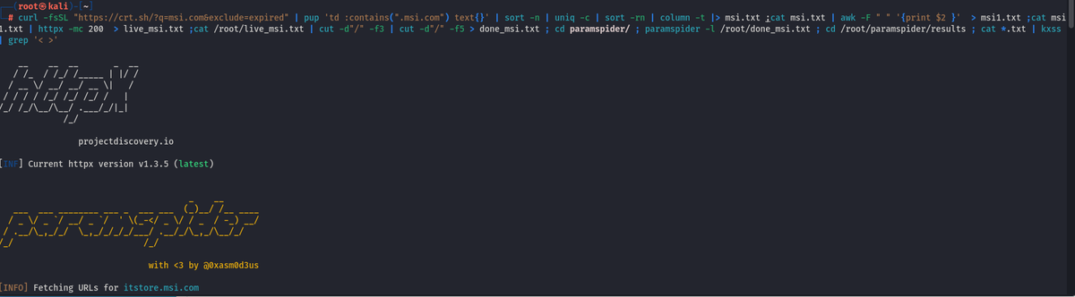 drive.google.com/file/d/1YfEk9L…

# Single Liners to Sub_Enum live_Subs from crt.sh and save it to file , Scan Ports , DirFuzzing, XSS Hunting 
# Good Luck and Hack Ethically : ) 
#bugbountytips 
'Skidrow🕷️'