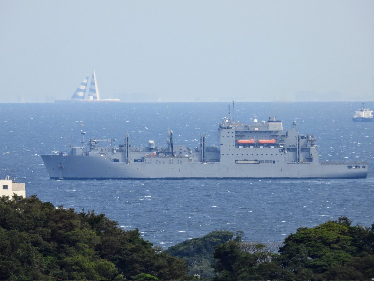 USNS Matthew Perry (T-AKE-9) Lewis and Clark-class dry cargo ship off of Yokosuka, Japan - September 24, 2023 #usnsmatthewperry #take9

SRC: TW-@HNlEHupY4Nr6hRM