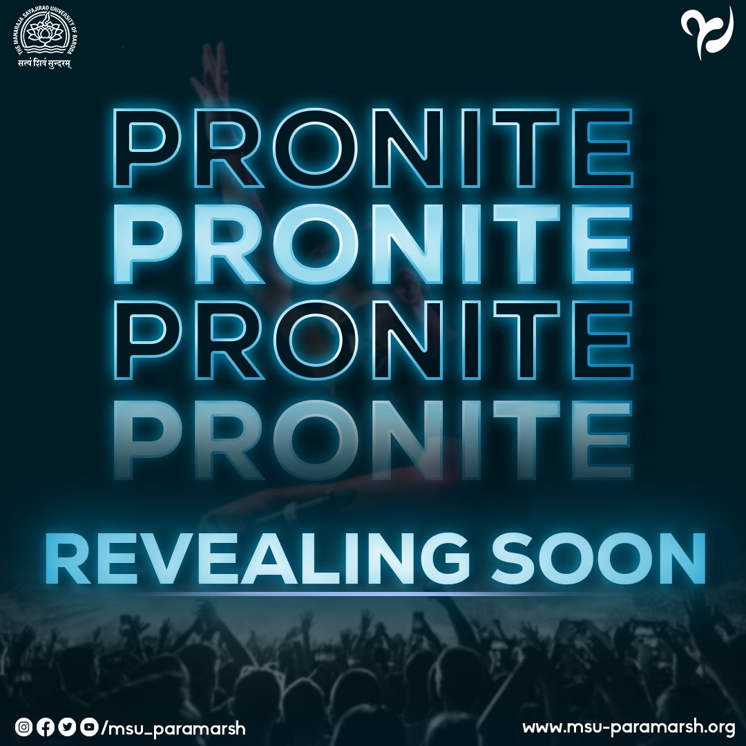 MSU_Paramarsh's tweet photo. We're on the brink of revealing the highly anticipated segment of Paramarsh: Pronite. Prepare yourselves, as you're about to witness something that will electrify your senses!

#Pronite 
#RevealingSoon
#Paramarsh'23
#IdeasInfinite https://t.co/XUnVAbYeX8