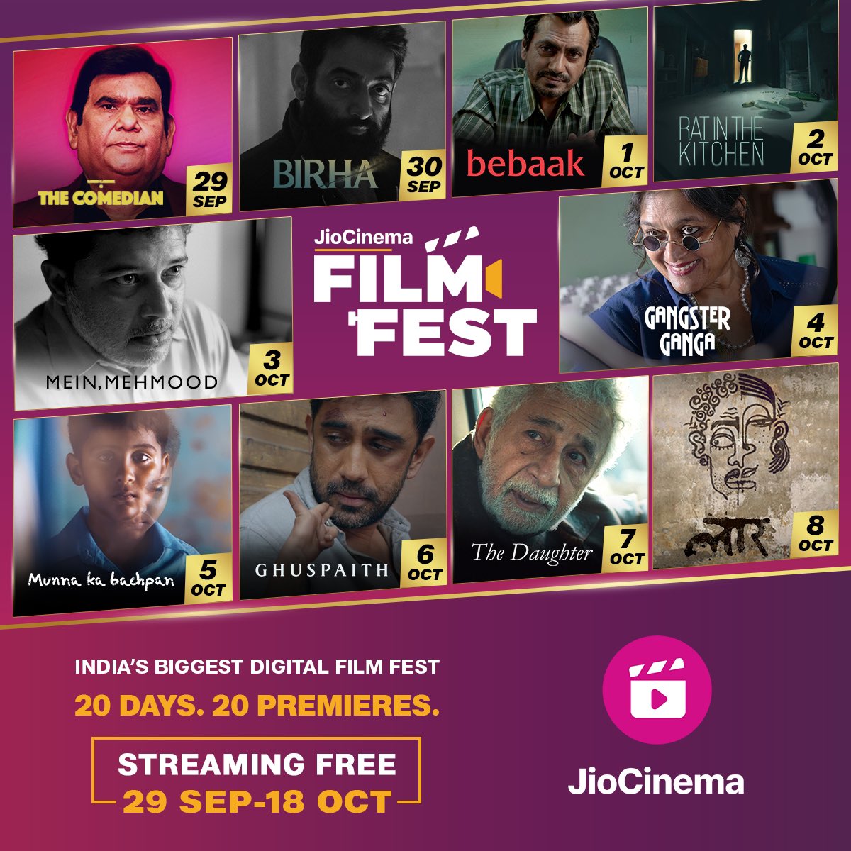 Dr.(Hon) Ramachandran Srinivasan (@indiarama) on Twitter photo Here is my film Ghuspaith: Between Borders as a co producer releasing along with other masterpieces on Jio Cinema. #GhuspaithOnOctober6 Producer: Girish Arora
<a href="/saneinsanepics/">pictures</a>
<a href="/dogoodalwys/">Nevergiveup</a>
Directed by Mihir Lath <a href="/mihirlath/">kryptonite</a>
Cast: #AmitSadh <a href="/debu_dibyendu/">Dibyendu Bhattacharya</a> <a href="/pamelabhutoria/">PAMELA</a> Here is my film Ghuspaith: Between Borders as a co producer releasing along with other masterpieces on Jio Cinema. #GhuspaithOnOctober6 Producer: Girish Arora
<a href="/saneinsanepics/">pictures</a>
<a href="/dogoodalwys/">Nevergiveup</a>
Directed by Mihir Lath <a href="/mihirlath/">kryptonite</a>
Cast: #AmitSadh <a href="/debu_dibyendu/">Dibyendu Bhattacharya</a> <a href="/pamelabhutoria/">PAMELA</a>