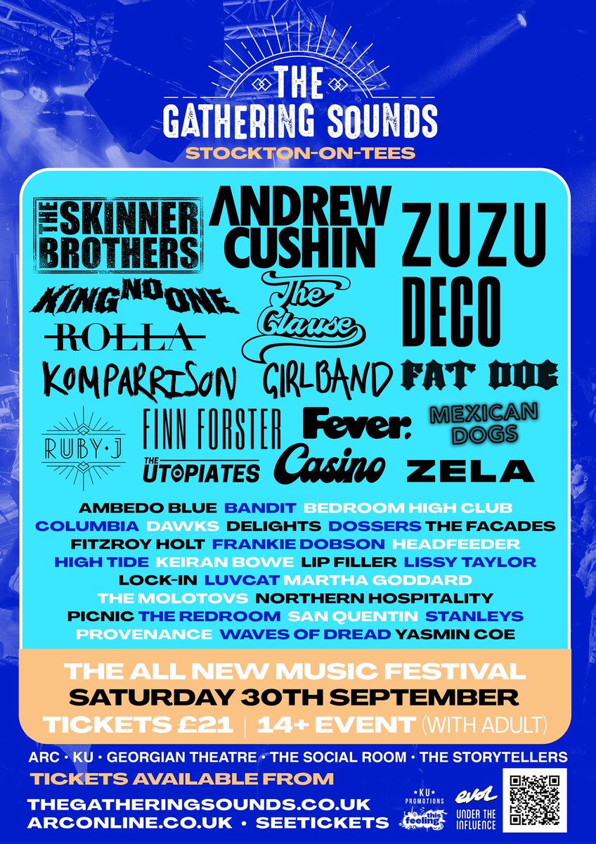 The Gathering Sounds (@gatheringsounds) on Twitter photo TGS23 is this Saturday and we couldn’t be more excited to bring you a massive day of music from some of the best new artists and bands about 🙌
Get your tickets here
🎫 bitly.ws/Vr5x
<a href="/This_Feeling/">This Feeling</a> <a href="/UTIEVENTS/">Under The Influence</a> <a href="/ClubEVOL/">EVOL</a> <a href="/arcstockton/">arcstockton</a> <a href="/georgian_stcktn/">The Georgian Theatre</a> <a href="/ku_stockton/">KU STOCKTON</a> TGS23 is this Saturday and we couldn’t be more excited to bring you a massive day of music from some of the best new artists and bands about 🙌
Get your tickets here
🎫 bitly.ws/Vr5x
<a href="/This_Feeling/">This Feeling</a> <a href="/UTIEVENTS/">Under The Influence</a> <a href="/ClubEVOL/">EVOL</a> <a href="/arcstockton/">arcstockton</a> <a href="/georgian_stcktn/">The Georgian Theatre</a> <a href="/ku_stockton/">KU STOCKTON</a>