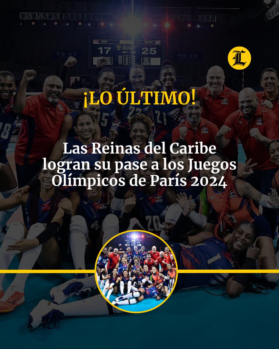 ¡ARRIBA RD! 🇩🇴🇩🇴🇩🇴🎉🏐

Las Reinas del Caribe logran su pase a los Juegos Olímpicos de París 2024, al vencer en el tercer set del Preolímpico 25-19 a Países Bajos.

#OrgulloDominicano #ListínDiario