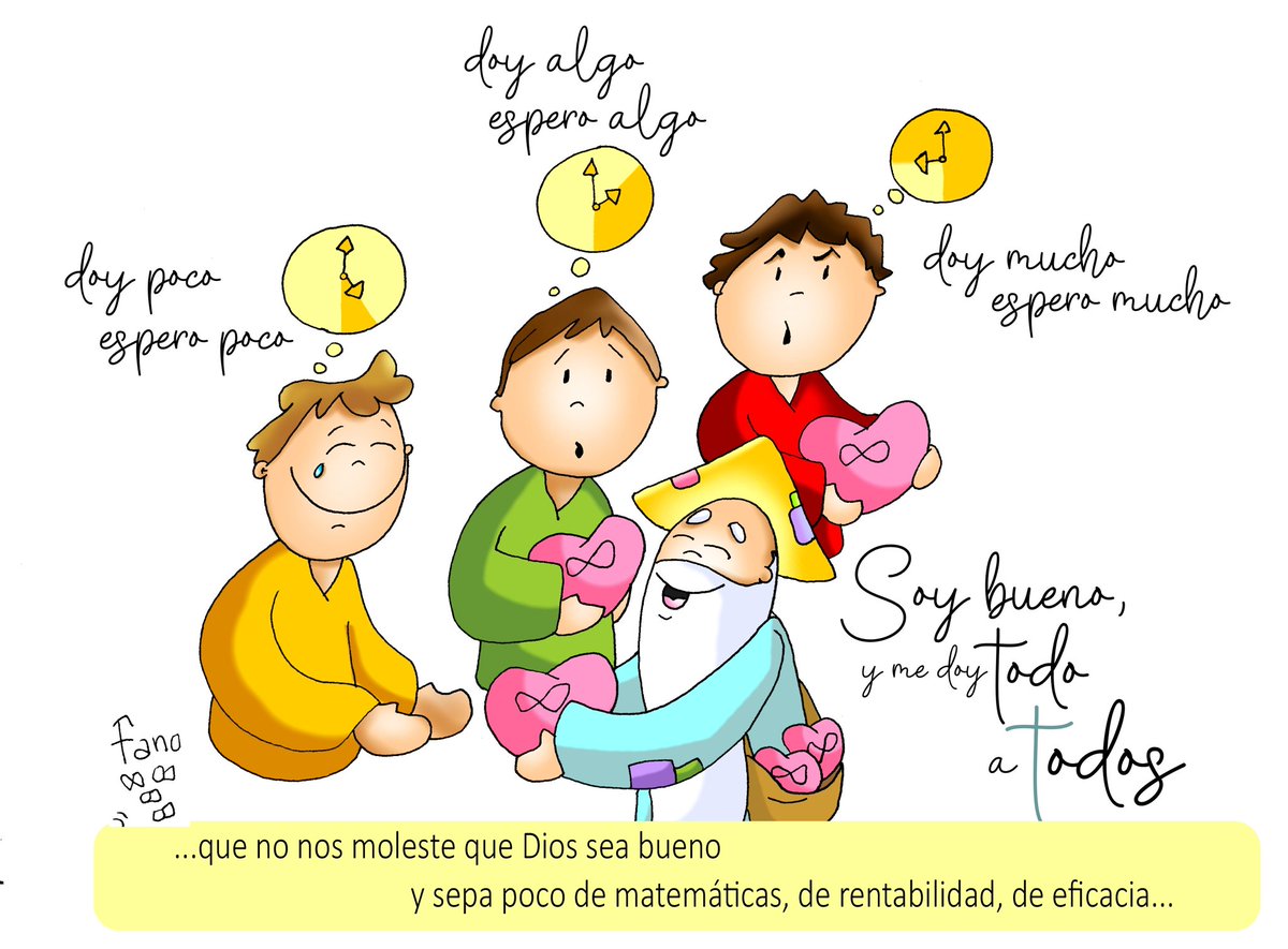 FanoPatxi's tweet photo. #EvangelioDeHoy #evangelioproximo cuanto sorprende que Dios sea tan bueno...y no entienda de rentabilidad https://t.co/vC9p8BP77c