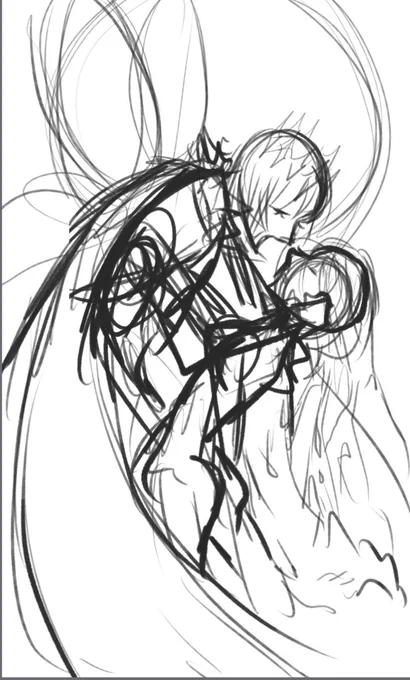 ラフ×3と完成したやつ
ラフで色々試行錯誤してたんだな〜
この頃のような絵をもう描けない気もする 