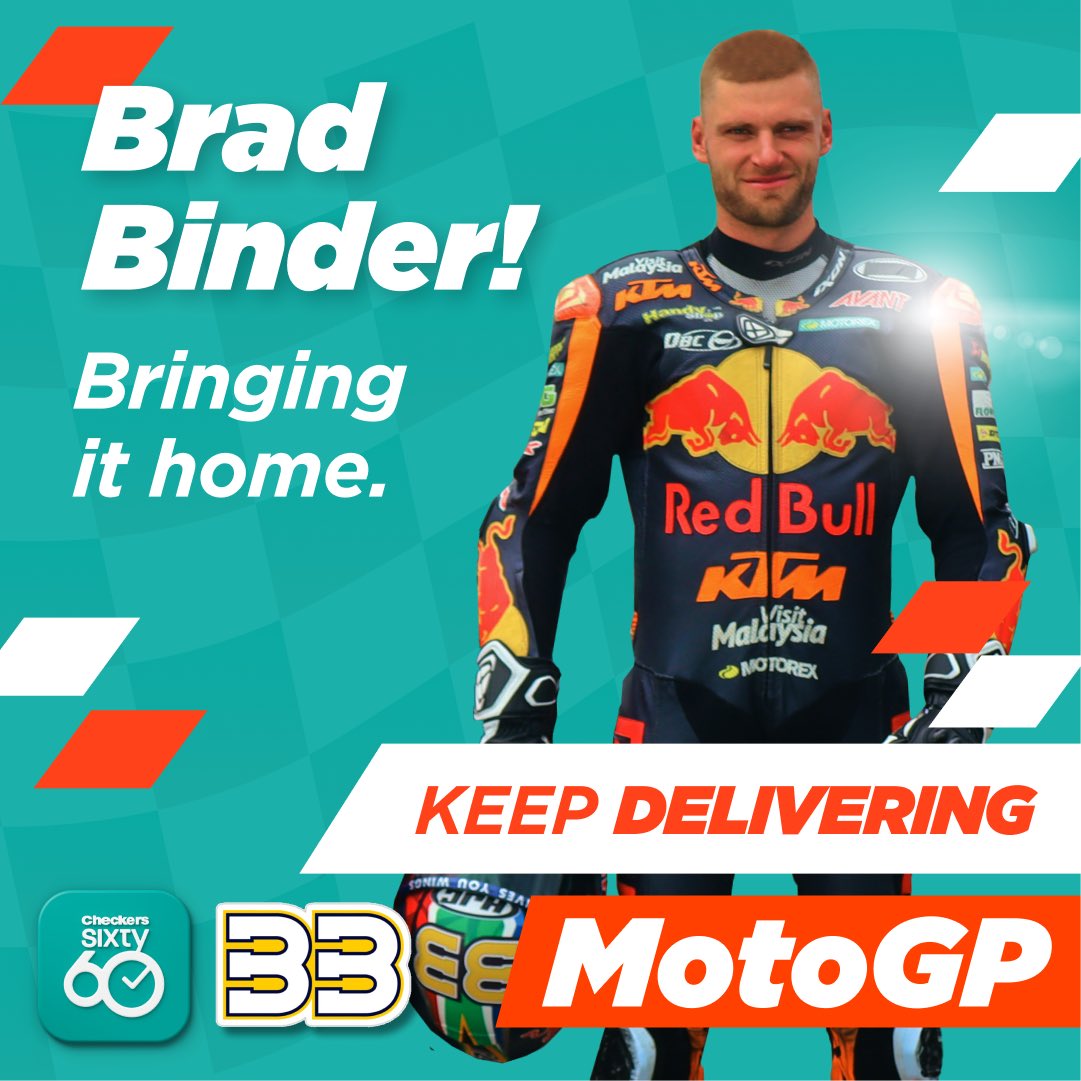 Sixty60_Tweets's tweet photo. Congratulations @BradBinder_33 on your 4th place finish in #IndiaGP today! That’s a world-class delivery 🔥 #BB33 https://t.co/4jssLP6tiE