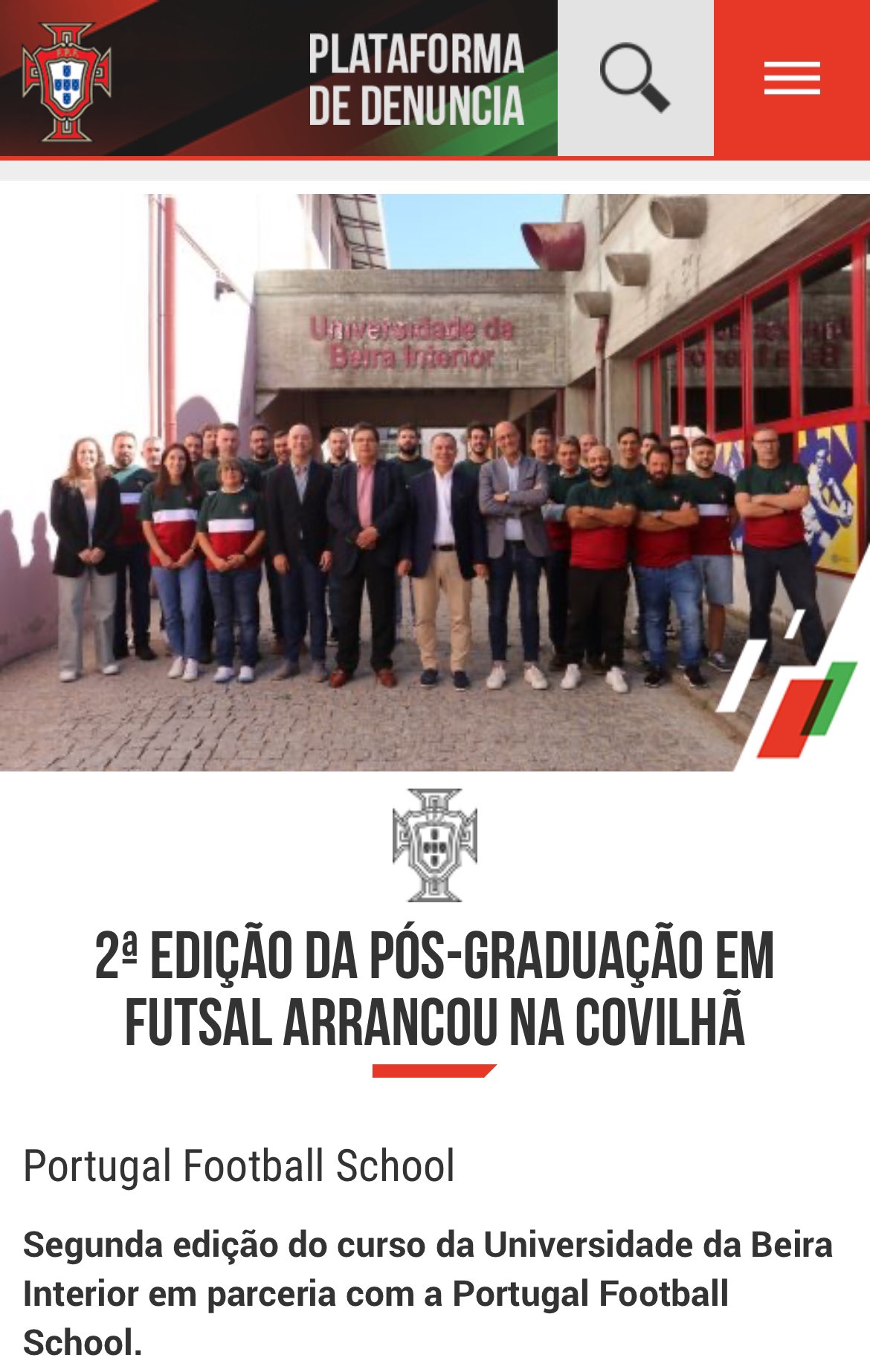 Pós Graduação em Futsal