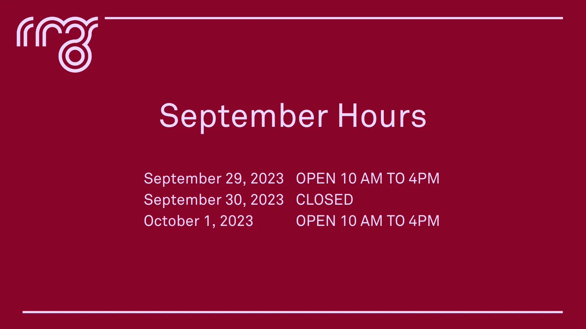 The RMG will be closed on September 30, 2023 for National Day of Truth and Reconciliation. Visit our website for a message from our CEO, Lauren Gould.
buff.ly/3POYdOo