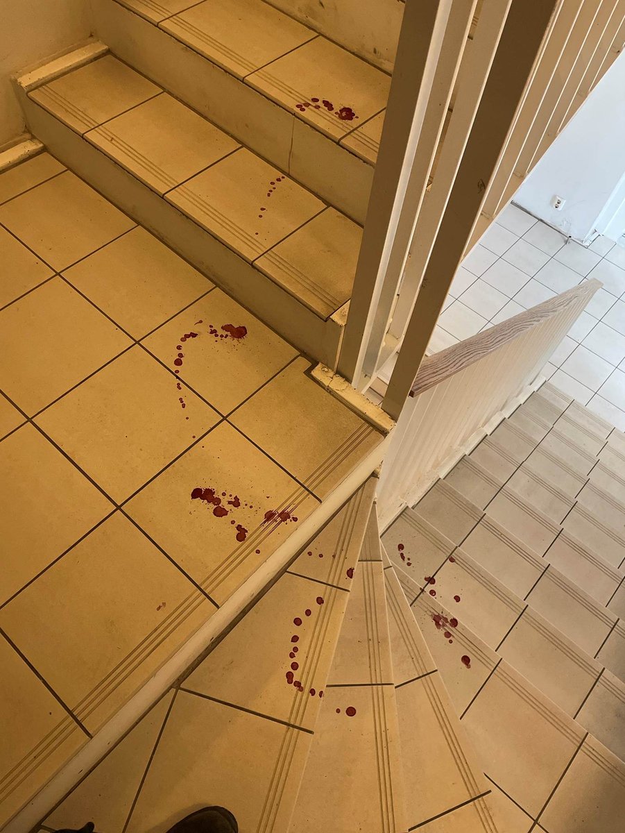 Etter melding om bloddrypp i en oppgang på Bislett, tok vi høyde for en alvorlig hendelse. Viste seg å være blåbærsaft.