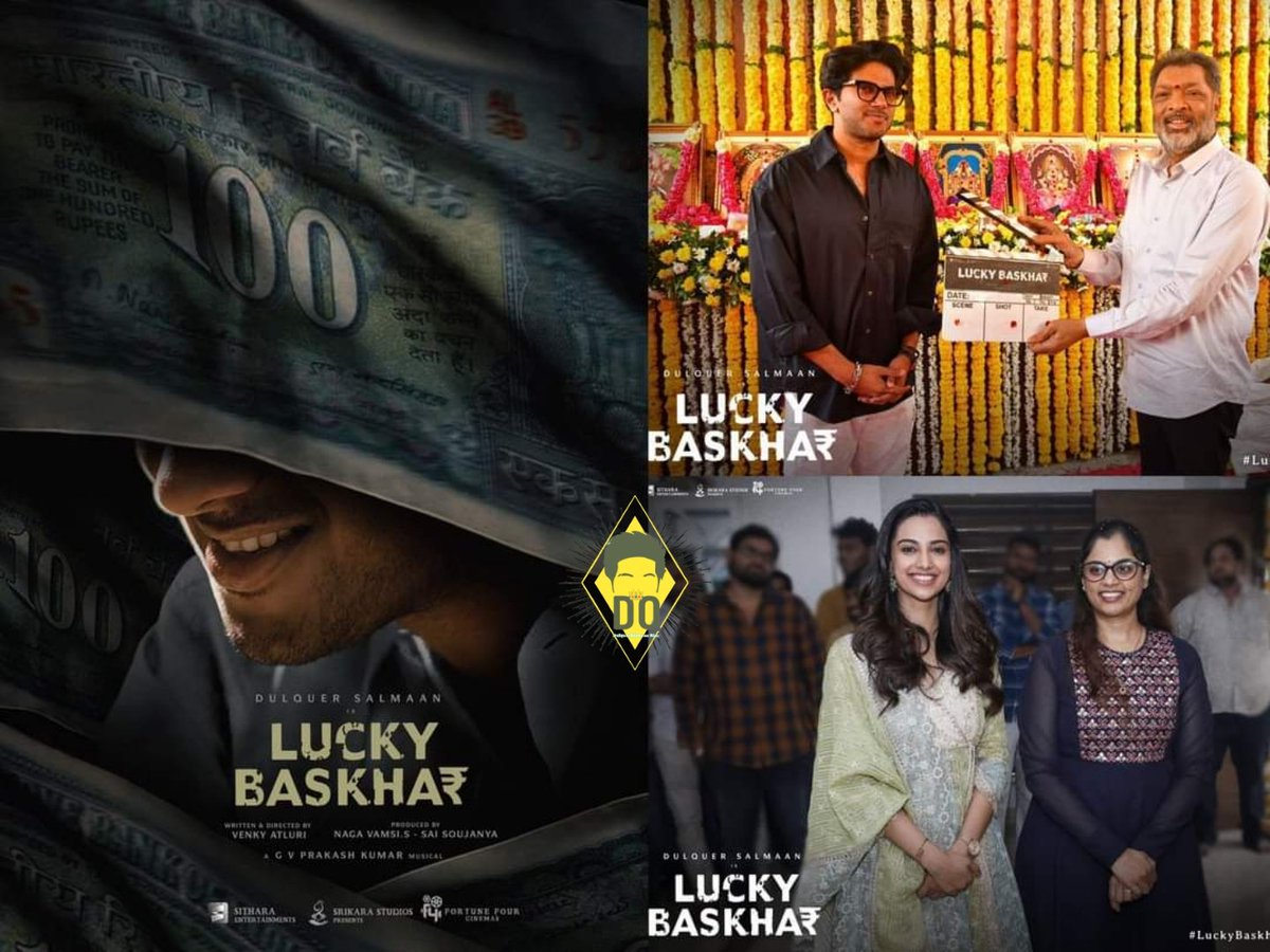 Muthu_DQFans's tweet photo. #LuckyBaskhar Cast &amp; Crew !🔥
Starring : Dulquer Salmaan  Meenakshi Chaudhary
Writer &amp; Director : #VenkyAtluri
DOP : Nimish Ravi 
Production Designer : Banglan 
Editor : Navin Nooli 
Music : #GVPrakash 
Producers : #NagaVamsi &amp; Sai Soujanya
#SitharaEntertainments #DulquerSalmaan https://t.co/qH5xopG8lN